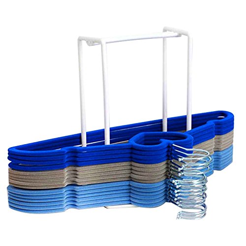 Preisvergleich Produktbild Kleiderbügel Veranstalter Rack leicht stabile Kunststoff Kleiderbügel Caddy Aufbewahrung Halter Stacker für Closet & minimieren Raum Kosten Wäscheservice Zimmer Trocknen Rack (weiß) a