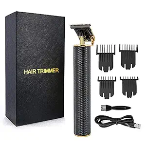 Electric Usb Rechargeable Pro Li Outliner Grooming Cordless Close Cutting T-Blade Trimmer for Men 0Mm Baldheaded Hair Clippers Zero Gapped Detail Beard Shaver Barbershop with 4 Guide Combs