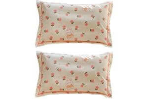 KEQAR Kinder-Kissenbezug, Kissenbezug, Jungen-Kissenbezug, 100% Baumwolle Kinder-Kissenbezug, Bunny Cartoon Baumwoll-Kissenbezug (30 x 50 cm)