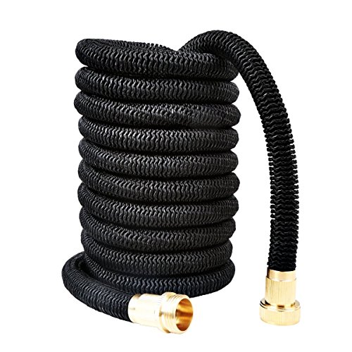 Crenova 15M FlexiSchlauch, Flexibler Gartenschlauch, Wasserschlauch Dehnbarer mit Doppellatexkern, massiven Messing Steckverbinder und Extra Stark Stoff für Gartenbewässerung und Autowaschen - 4