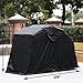 Produktbild Anhon Motorcycle Shelter Storage Black Oxford 600D Waterproof Motorbike Cover Large Motorbike Storage Tent for Protecting Motorcycle (Black) (Black)