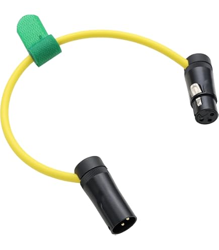 Uonecn Cavo Audio XLR 3 Pin Maschio-Femmina – 30 Cm, Basso Profilo, Per Microfoni, Mixer E Fotocamere