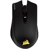 Corsair Ratón óptico inalámbrico RGB recargable para juegos Harpoon (con tecnología SLIPSTREAM, sensor óptico de 10.000 DPI,