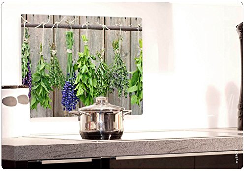 mySPOTTI moderner Spritzschutz Motiv Herbs Kräuter Aluminium Küche Herd Kochfeld - 2