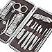 Accessotech 12 Piece Nail Care Cutter Pusher Clipper Manicure Pedicure Kit Case Gift Set