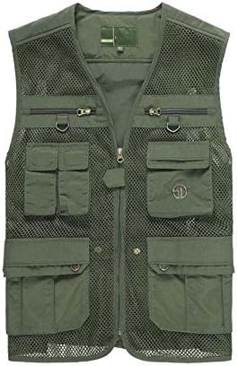 Outdoor Summer Hollow Out Thin Multi-pocketed Vest Jacket Multifunction Mesh Breathable Waistcoat Jacket For Camping Hunting Fishing Photography Travel, Rock Climbing ( Color : Black , Size : M )