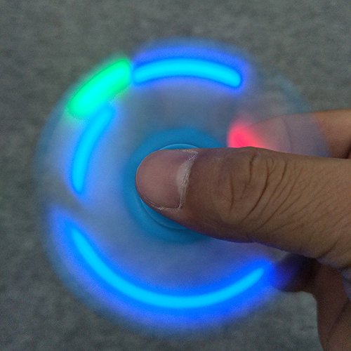 Huayang| Double-sided LED Tri-Spinner Fidget Toy Blue for ADHD Anxiety Autism Stress Reducer Hand Spinner Fidget Toy Glow in the Dark Huayang| Double-sided LED Tri-Spinner Fidget Toy Blue for ADHD Anxiety Autism Stress Reducer Hand Spinner Fidget Toy Glow in the Dark