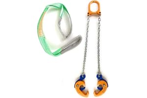 FOGHORN CONSTRUCTION 55 Gallon Drum Lifting Chain Hoist with 1 Ton Capacity - Webbing Sling Included for Extra Attachment Options Forklift, Crane, Jib Boom, Chain Lifter…