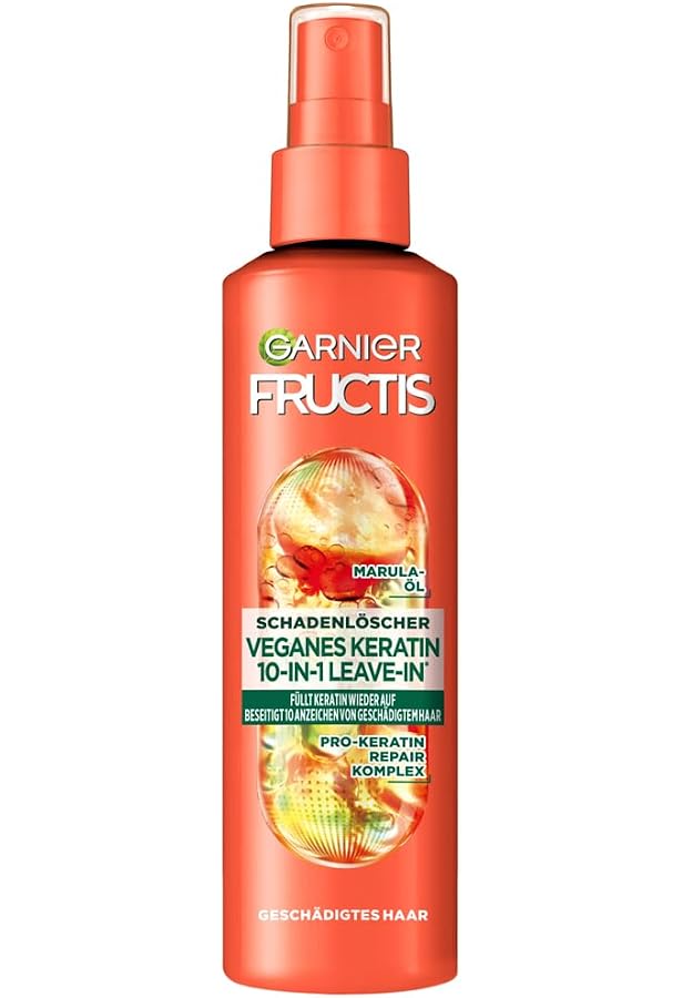 Garnier Fructis Haarmaske Repara & Stärkt – 3er Pack, Mit Marulaöl & Keratin, Für Geschädigtes Haar