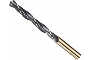 CoCud Drill Bit, 11mm Cutting Diameter, 4341 HSS Jobber Bits Gold and Black 118° Cutting Angle - (Applications: for Drilling Plastic Wood Soft Metal), 1-Pieces
