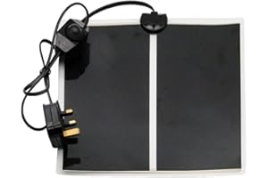 Lucky Farm 14W Reptile Vivarium Heat Mats Pets Heating Pad for for Turtle,Snakes,Lizard,Gecko Plants Seeding Heat Pads Adjustable Amphibian Tank Warmer Mat,UK Plug (14W 28x28 cm)