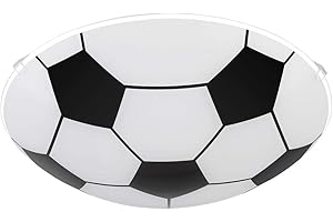 ‎ETC-SHOP etc-shop LED Kinderleuchte Fußball Decken- und Wandlampe RGB Farbwechsler Kinderlampe inkl. Fernbedienung, Weißlicht- und RGB Steuerung, Kinder- Spiel- Schlafzimmer