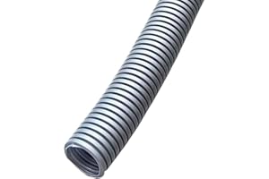 MOCNT Tubo Corrugato Flessibile Auto Chiuso Tubo Guaina Isolante Protettivo Cavo Filo per Guaina Ondulata Cavi Elettrici Gestione Grigio Esterno 13mm Lunghezza 10Metri