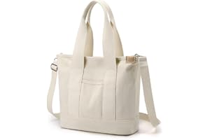 HOLAHOLA Borsa di Tela Tote Bag, Borsa Tracolla Donna Borsa Tela Shopping Bag Donna Borse di Tela