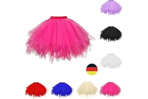 MMIHOIM Karneval tüllrock Damen Tutu Klassisch Rock, Tüllrock Unterrock Rock Tütü Rock Tutu Röcke 50er Vintage Ballet Elastisch Tanzrock Tanzkleid Ballkleid Tanzen