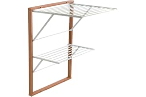 Arredamenti Italia Séchoir Mural Kevin, en Bois, Pliable, Extension 11 m, Finition Cerisier « AR-It il Cuore Del Legno »