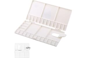 HETING-YQ Aquarellpalette 33 Gitter Mischpalette aus Kunststoff Faltbar Aquarell Palette für Bastelarbeiten Kunstmalerei