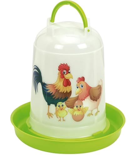 Abreuvoir bleu de 3 litres pour poules. Diamètre 23 cm x Hauteur 22 cm