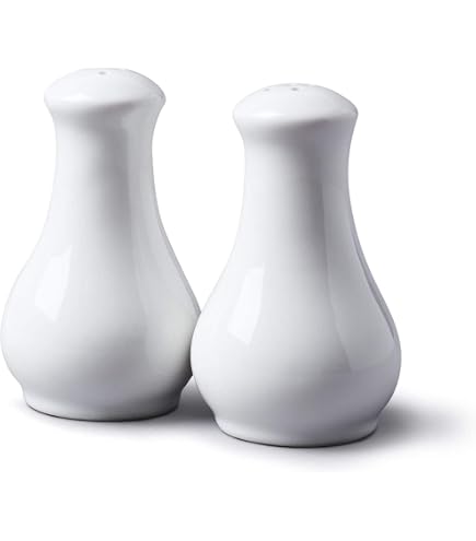 Salière Et Poivrière En Porcelaine Blanche Simplicity - Élégance Intemporelle Pour Votre Table