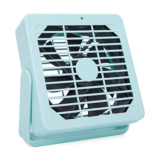 Glighone USB Ventilator Mini Standventilator Tischventilator Kleiner Lüfter mit 360° Halterung, sehr leise und kraftvoll, blue