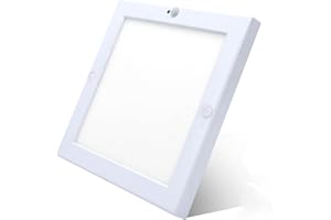 HiBay Plafonnier Led Avec Détecteur De Mouvement Ip40 18 W Ultraslim 1.8 Cm Plafonnier Blanc Froid 230 V Carré Moderne 1800 Lm Détecteur De Lumière [Classe Énergétique F]