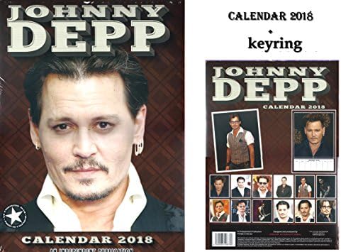 JOHNNY DEPP CALENDAR 2018 + JOHNNY DEPP KEYRING