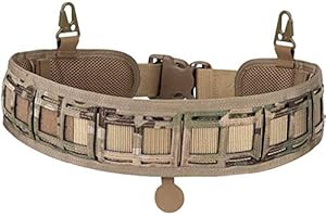 WarmHeartting Ceinturon Militaire Ceinture Tactique Molle Rembourrée De Patrouille en Nylon 1000D pour Airsoft Paintball Chasse