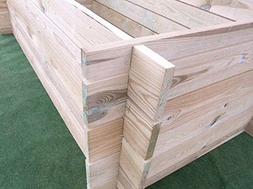 stabiler Holzkomposter Komposter Kompostbehälter Hochbeet 170 x 85 x 52 cm - 3