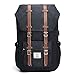 Produktbild Canvas Rucksack mit 15,6 zoll Laptopfach, Laptoprucksack Campusrucksack Rucksack mit großer Kapazität für Arbeit Business Schule bis 8 cm breit DIN A4 , Schwarz