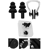 Telvesse Swimmer Silicone Ear Noseplug Swimming Waterproof Earplug Nose Clip Box, Telvesse