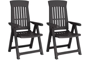 URBN GARDEN Adjustable Back Outdoor Foldable Plastic Garden Chair Patio Furniture Camping Picnic Beach Chair Foldable Chair