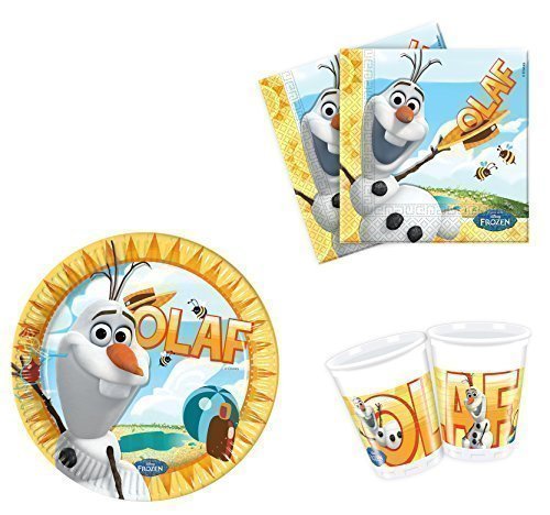 Partyset 36-tlg. * Olaf Summer * 8 Teller / 8 Becher / 20 Servietten