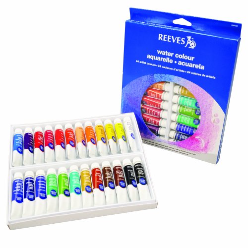 REEVES Aquarellfarben Sets, hohe Pigmentierung, 24 Farben in 10ml Tuben - 2