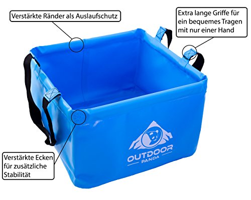 NEU Outdoor Faltschüssel 15 Liter Waschschüssel blau - 4