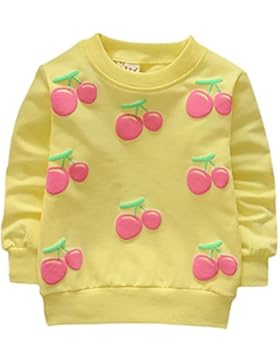 Brightup Baby Mädchen Süße Süßigkeitsfarben Sweatshirt Pullover, Langes Hülsen T-Shirt