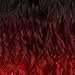 Neverland Beauty 55cm 7Pcs 16 Clips Clip in Triple Ombre Three Tone Synthetic Curly Wavy Hair Extensions Brown Black to Dark Red to Red