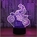 Produktbild Jsnxzx 3D Tischlampe 3D Motocross Fahrrad Nachtlichter Led Usb 7 Farben Sensor Schreibtischlampe Als Urlaub Neujahr Geburtstag Dekor Geschenke
