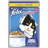 Felix So gut wie es aussieht Junior Katzenfutter Huhn, 20er Pack (20 x 100 g) Beutel