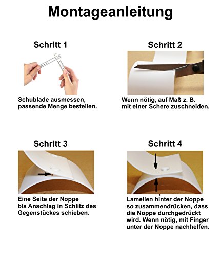 Praktischer Schubladen Organizer von Space Maxx | Schubladeneinsatz aus Kunststoff | Stecksystem Ordnungssystem Schubkasten Einteiler Schubladentrenner Fachteiler Schubladeneinteilung Schubladenteiler - 7
