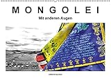 Mongolei - Mit anderen Augen (Wandkalender 2016 DIN A2 quer): Die Mongolei in Schwarz-Weiß-Bildern mit Farbe (Monatskalender, 14 Seiten ) (CALVENDO Orte) by