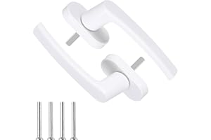 LIUHANCSQD Zabezpieczenie okienne, 2 sztuki, kolor biały, rygiel okienny, ochrona przed włamaniem, stabilna rygiel wychylny, dodatkowa blokada, do okien PCV i drzwi balkonowych