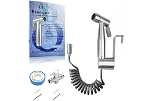 Bretoes-Espray para inodoro de acero inoxidable para bidé y bidé – pulverizador para higiene personal y espray WC