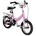 Produktbild Ultrasport Kinderfahrrad 12 ½ Zoll, rosafarbenes Fahrrad für Mädchen ab 3 Jahre (12,5 Zoll), Kinderrad mit Rücktrittbremse