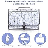 GHB Tragbare Wickelunterlage Wickeltisch für unterwegs Wickelauflage Wasserdicht und langlebig,Bestes Geschenk für Baby Quick und Easy Wickel Kit - 4