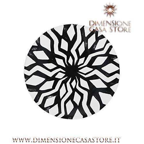 Rose & Tulipani B&W - Plato de Fruta (20,5 cm), Color Negro