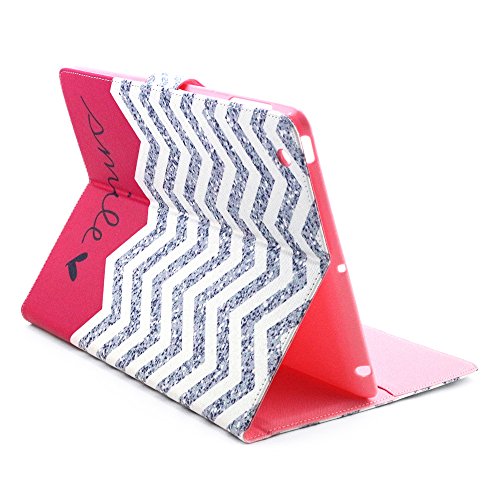 iPad 2 iPad 3 iPad 4 Hülle, Deenor Wavy Pattern PU Leder Abdeckung Stand Flip Schutzhülle Hülle für Apple iPad 2 iPad 3 iPad 4. (Wavy) - 4