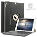 Produktbild Ipad Pro 10.5 Bluetooth Tastatur Hülle, Boriyuan 360 Grad drehbar Leder Case Schutz Tasche Cover mit Bluetooth Wireless Tastatur (Deutsche QWERTZ) keyboard case für Apple iPad Pro 10,5 Zoll (Schwarz)