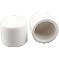 sourcingmap 5 Pcs 20mm Water Pipe Fittings PVC Slip End Caps Covers White