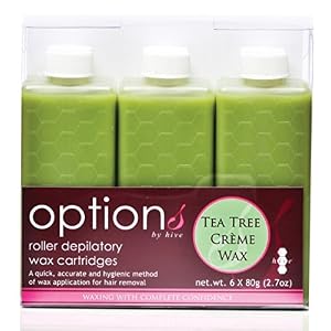 Hive 6pcs Refill Roller Depilatory Roll on Wax Cartridges Tea Tree Creme Wax 80g CODE: HOB6617
