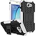Produktbild Für Rüstung Rotation Seris ISENPENK Samsung Galaxy A3(2017) Hülle [Schwarz+Weiß] Muster Armor Galaxy A3(2017) Case Schutzhülle Tasche Panzerung 2-in-1 Ultra Slim Halterung Mit Ständer Stand Halterungsschale